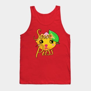 Sourpuss, a girly but sour pussycat. Gift for girlfriend Tank Top